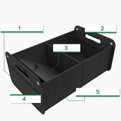 Samochodowy Organizer Do Bagażnika -Sztywny, Składany, Wysoka Jakość 35L