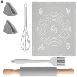 Stolnica Silikonowa z Kompletami Akcesoriów - Idealny Zestaw do Pieczenia i Gotowania