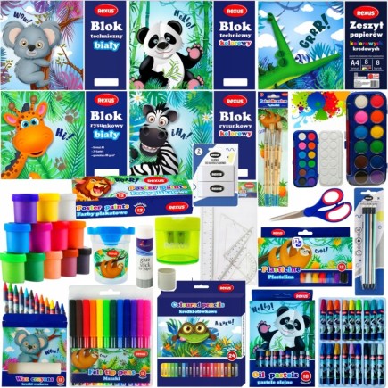 XXL Mega Wyprawka Szkolna Beniamin - Kompletny Zestaw 20 Niezbędnych Przyborów