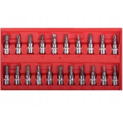 Klucze Nasadowe 46-elementowy Zestaw w Praktycznym Etui Grzechotka