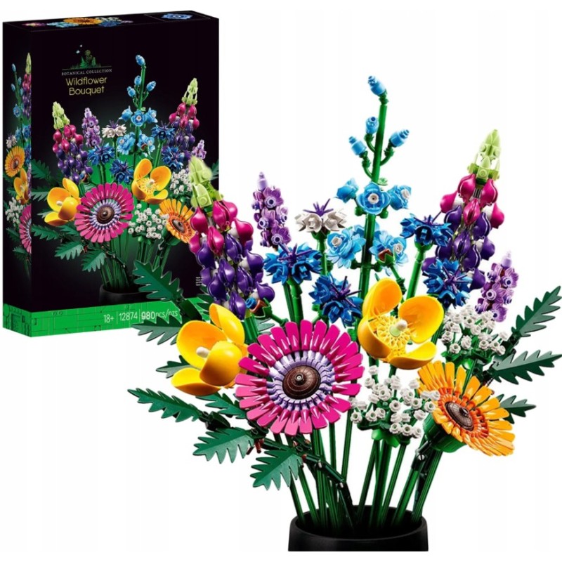 Klocki Do Składania Bukiet Kwiatów Polnych Kwiatki Do Wazonu 980 Elementów