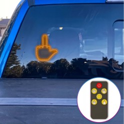 Sygnalizator Samochodowy Sygnalizacja Gestami na Tylną Szybę Samochodu "Fuck OFF"