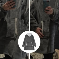 Ciepła Bluza Koc Oversize 2w1 - Gruby Szlafrok