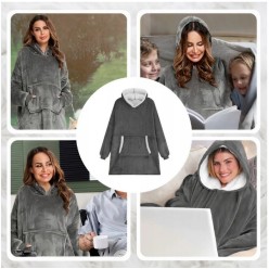 Ciepła Bluza Koc Oversize 2w1 - Gruby Szlafrok