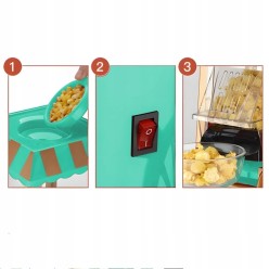 Maszyna Do Robienia Popcorn Wózek Retro Vintage 1200W Beztłuszczowa