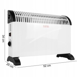 Grzejnik Elektryczny Konwektorowy 850W 1350W 2200W Termostat