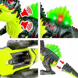 Chodzący Dinozaur Efekty Świetlne Dźwiękowe z Parą Wodną