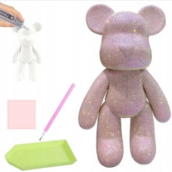5D Diamentowy Miś Figurka Ozdoba Prezent Na Walentynki 32 cm