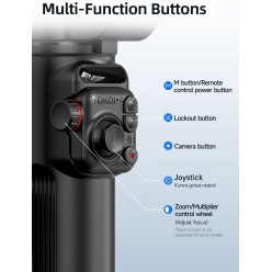 3-Osiowy Gimbal z Bezprzewodowym Pilotem Tokqi M02 Android iOS