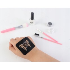 Zestaw Tatuaży Na Karnawał z Szablonami i Brokatami - XL Prezent Dla Dzieci