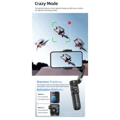 3-Osiowy Gimbal z Bezprzewodowym Pilotem Tokqi M02 Android iOS