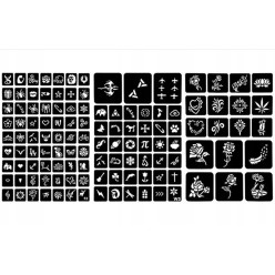 Zestaw Tatuaży Na Karnawał z Szablonami i Brokatami - XL Prezent Dla Dzieci