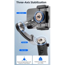 3-Osiowy Gimbal z Bezprzewodowym Pilotem Tokqi M02 Android iOS
