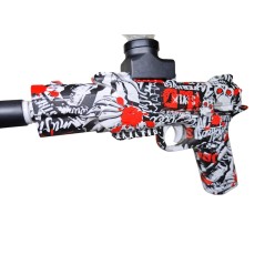 Pistolet z Tłumikiem Na Żelowe Kulki Elektroniczny Świecący Przy Wystrzale 1200 kulek