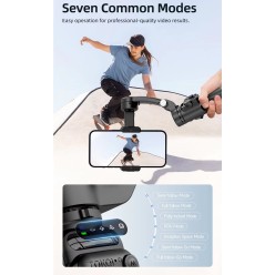 3-Osiowy Gimbal z Bezprzewodowym Pilotem Tokqi M02 Android iOS