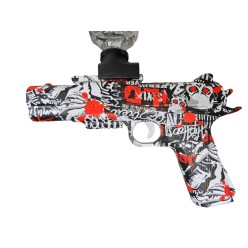 Pistolet z Tłumikiem Na Żelowe Kulki Elektroniczny Świecący Przy Wystrzale 1200 kulek