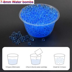 Pistolet z Tłumikiem Na Żelowe Kulki Elektroniczny Świecący Przy Wystrzale 1200 kulek