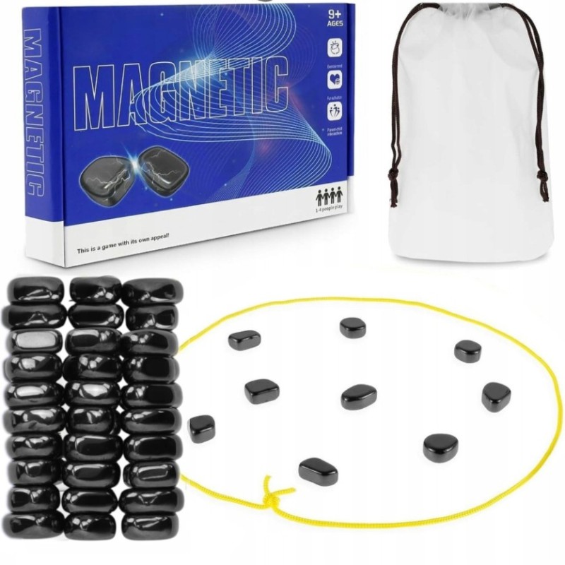 Magnetyczna Gra Kamienne Szachy Zestaw 30 Magnesów