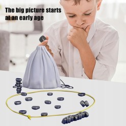 Magnetyczna Gra Kamienne Szachy Zestaw 30 Magnesów