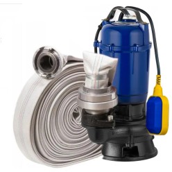 Pompa Szamba Do Brudnej Wody z Pływakiem Zestaw z Wężem 20 metrów i 4 końcówki 3265 Wat