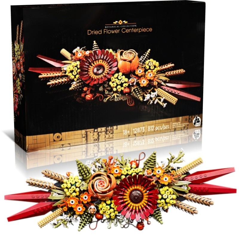Klocki Do Składania Bukiet Suszonych Kwiatów Kwiatki Dekoracyjne 812 Elementów