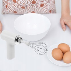 Bezprzewodowy Mikser Trzepaczka Do Jajek, Bitej Śmietany 2 Końcówki 3 Prędkości