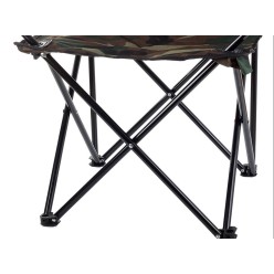 Fotel Krzesełko Wędkarskie Składane Moro Duże Solidne z Uchwytem