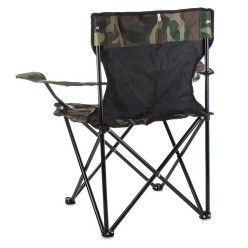 Fotel Krzesełko Wędkarskie Składane Moro Duże Solidne z Uchwytem