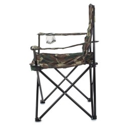 Fotel Krzesełko Wędkarskie Składane Moro Duże Solidne z Uchwytem