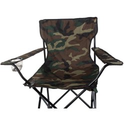 Fotel Krzesełko Wędkarskie Składane Moro Duże Solidne z Uchwytem