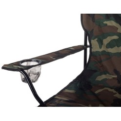 Fotel Krzesełko Wędkarskie Składane Moro Duże Solidne z Uchwytem