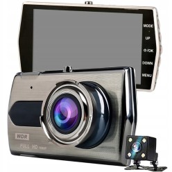 Samochodowy Rejestrator Jazdy Dwie Kamery Czujnik Ruchu Kamera Cofania