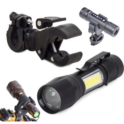 Lampka Rowerowa Uniwersalny Uchwyt Rowerowy z Latarką