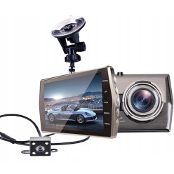 Samochodowy Rejestrator Jazdy Dwie Kamery Czujnik Ruchu Kamera Cofania