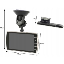 Samochodowy Rejestrator Jazdy Dwie Kamery Czujnik Ruchu Kamera Cofania