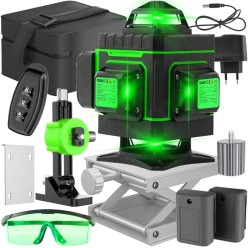 Laserowa Poziomica 16 Linii Zestaw z Pilotem, Podstawą i Wieszakiem Magnetycznym 360°