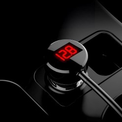 Samochodowa Ładowarka Do Telefonu z Rozdzielaczem i Woltomierzem 12/24V