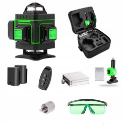 Laserowa Poziomica 16 Linii Zestaw z Pilotem, Podstawą i Wieszakiem Magnetycznym 360°