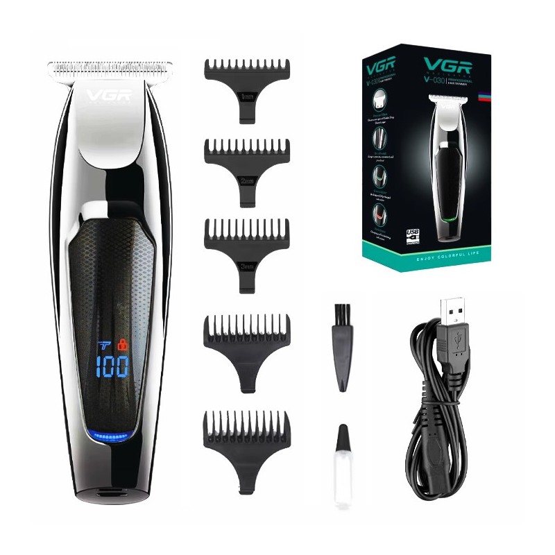 Maszynka VGR Trymer do Strzyżenia Włosów Brody Ciała 5 Nakładek