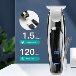 Maszynka VGR Trymer do Strzyżenia Włosów Brody Ciała 5 Nakładek
