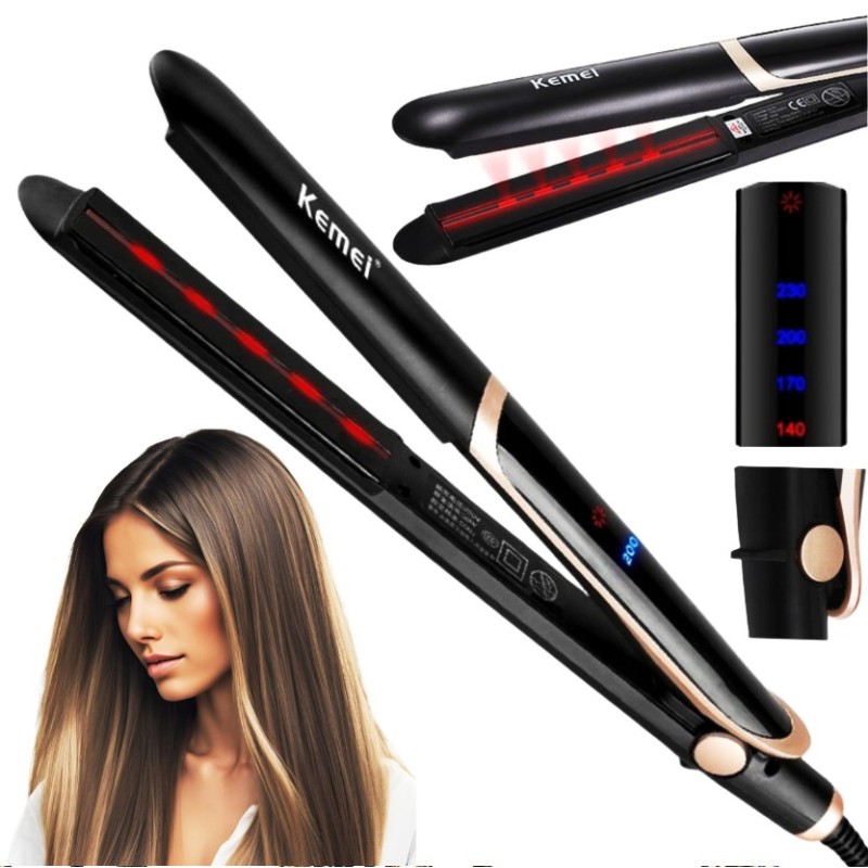 Prostownica Do Włosów Kemei KM-2219 Na Podczerwień + Jonizacja