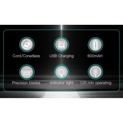 Maszynka VGR Trymer do Strzyżenia Włosów Brody Ciała 5 Nakładek