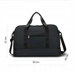 Torba Na Siłownie Damska Męska Pojemna Wodoodporna Bagaż Podręczny 50x31x24 cm