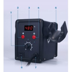 Stacja Lutownicza Na Gorące powietrze 100°C - 480°C Lutownica Hot Air