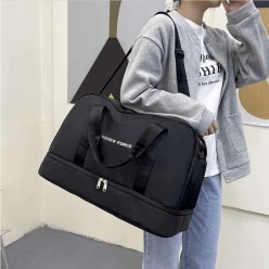 Torba Na Siłownie Damska Męska Pojemna Wodoodporna Bagaż Podręczny 50x31x24 cm