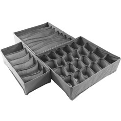 Organizer Do Szafy Zestaw 3 szt Pojemniki Na Bieliznę