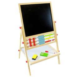 Dwustronna Tablica 6w1 Kredowa Magnetyczna Obrotowa Akcesoria