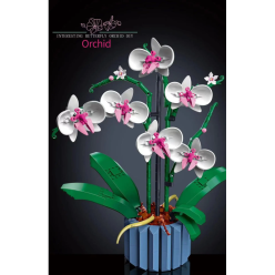 Klocki Konstrukcyjne Orchidea Bukiet Kwiatów w Doniczce 608 elementów