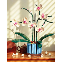 Klocki Konstrukcyjne Orchidea Bukiet Kwiatów w Doniczce 608 elementów