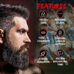 Trymer Maszynka Do Strzyżenia Włosów VGR-987 Bezprzewodowa USB-C